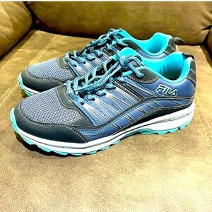 Fila Charcoal and Teal Sneakers